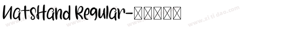 NatsHand Regular字体转换